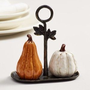 Gourd Stoneware Salt & Pepper Shakers | Pottery Barn